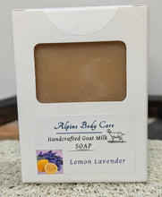 Load image into Gallery viewer, LEMON LAVENDER GOAT MILK SOAP
